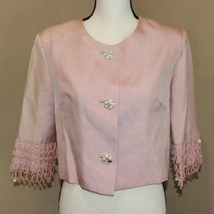 NWT UNIQUE "JACKIE" JACKIE KENNEDY PINK JACKET (see measurements for sizing)